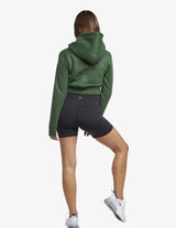 Guru Muscle Dynamic Cropped Hoodie - Army Green, view 2