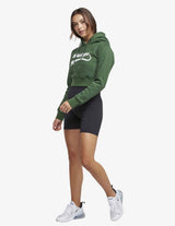 Guru Muscle Dynamic Cropped Hoodie - Army Green, view 4