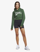 Guru Muscle Dynamic Cropped Hoodie - Army Green, view 5