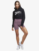 Guru Muscle Dynamic Cropped Hoodie - Midnight Black, view 2