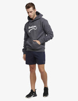 Guru Muscle Dynamic Hooded Pullover Sweatshirt - Charcoal, view 4