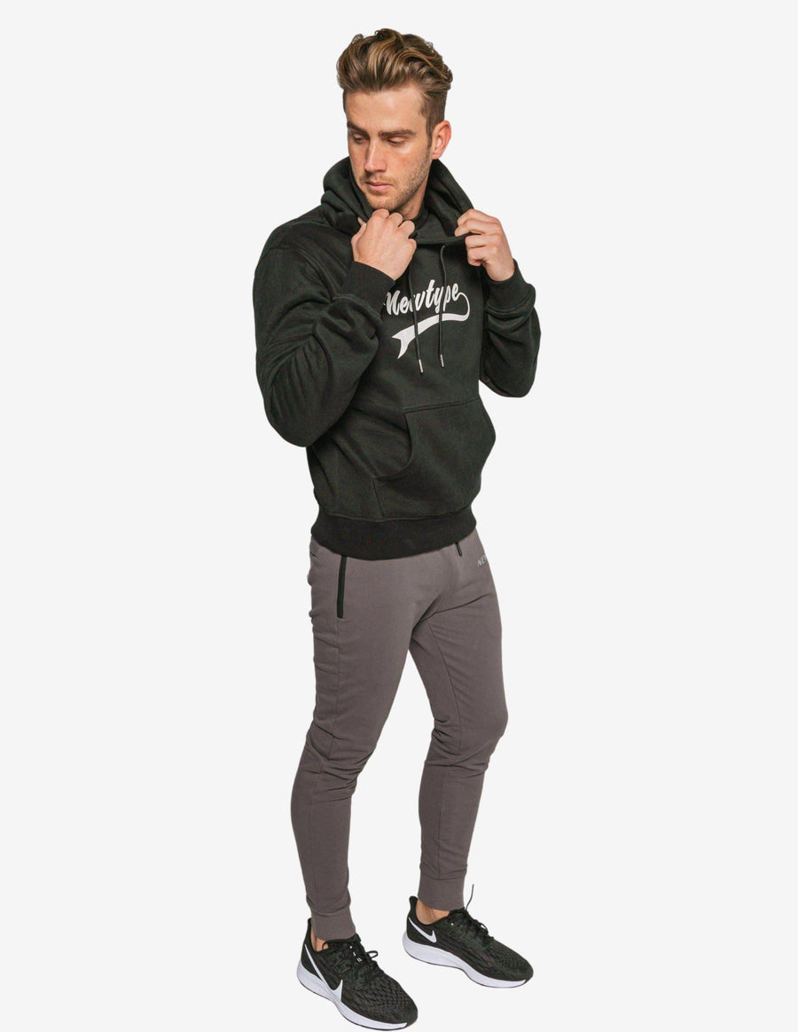 Guru Muscle Dynamic Hooded Pullover Sweatshirt - Midnight Black