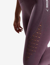 Guru Muscle Seamless Energy High Waisted Leggings Purple Wash, view 2