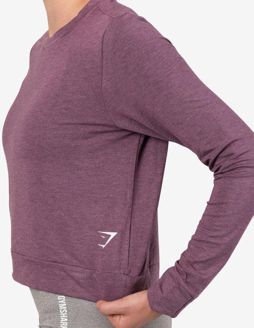 Guru Muscle Essential Sweater Purple Wash Murle