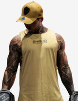 Guru Muscle Evolve Longline Fitness Tanktop - Sand, view 2