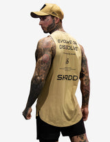 Guru Muscle Evolve Longline Fitness Tanktop - Sand, view 3