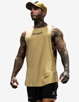 Guru Muscle Evolve Longline Fitness Tanktop - Sand, view 4