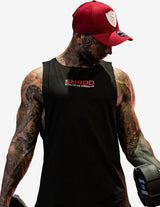 Guru Muscle Evolve Longline Gym Tanktop - Black/ Red, view 3