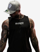 Guru Muscle Evolve Longline Muscle Tanktop - Black/ White, view 3