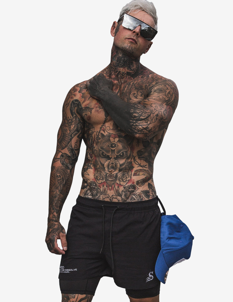 Guru Muscle Evolve or Dissolve - 2 in 1 Active Shorts