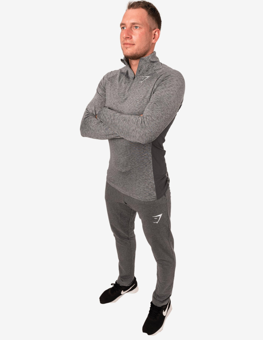 Guru Muscle Fallout 1/4 ZIP Pullover Charcoal Marl