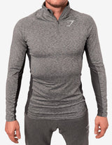 Guru Muscle Fallout 1/4 ZIP Pullover Charcoal Marl, view 3