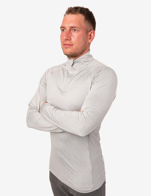 Guru Muscle Fallout 1/4 zip pullover - light grey