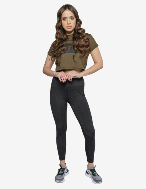 Guru Muscle Finesse Crop Tee - Army Green