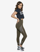 Guru Muscle Finesse Crop Tee - Navy, view 4