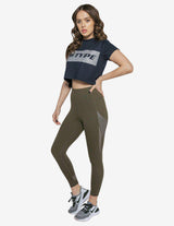 Guru Muscle Finesse Crop Tee - Navy, view 5