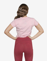 Guru Muscle Finesse Crop Tee - Pink, view 2