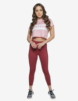 Guru Muscle Finesse Crop Tee - Pink, view 3