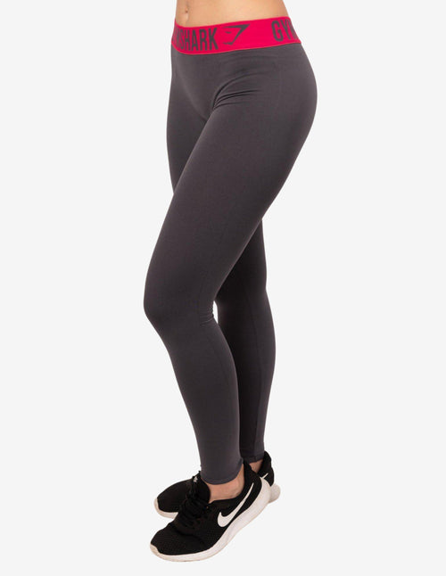 Guru Muscle FIT LEGGINGS CHARCOAL/CRANBERRY