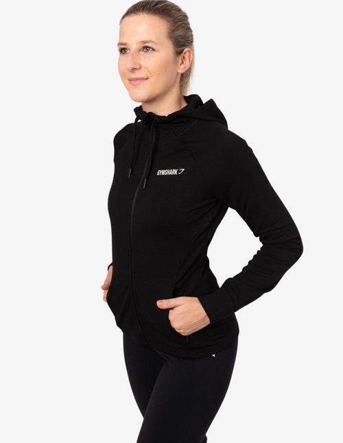 Guru Muscle Fit Zip Hoodie Black