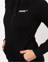 Guru Muscle Fit Zip Hoodie Black, view 3