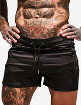 Guru Muscle FLEX Lifting Shorts - STEALTH BLACK, view 2