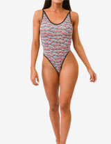 Guru Muscle Graffiti One Piece Swimsuit, view 3