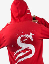 Guru Muscle Gym Hoodie - Unisex Zip up - Red, view 2