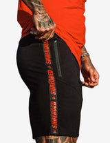 Guru Muscle GYM SHORTS - BLACK/RED, view 2