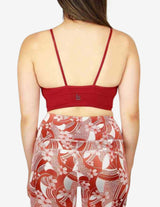 Guru Muscle High Neck Energy Bra - Maroon, view 2