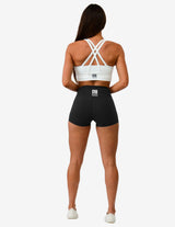 Guru Muscle HIGH WAIST GYM SHORTS | BLACK, view 4