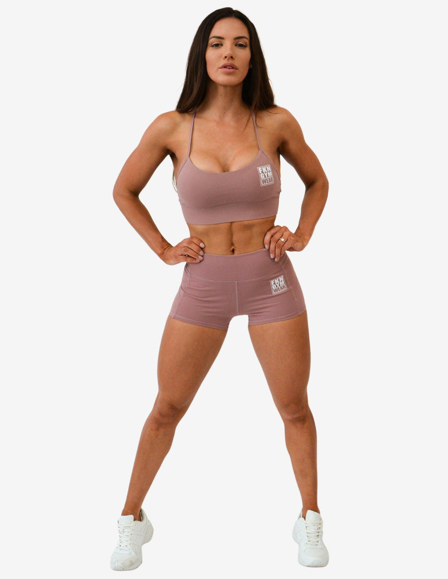 Guru Muscle HIGH WAIST GYM SHORTS | LILAC