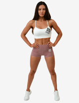 Guru Muscle HIGH WAIST GYM SHORTS | LILAC, view 4