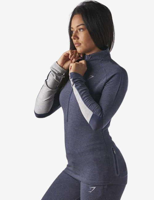 Guru Muscle Impulse Pullover Saphire Blue/Light Grey Marl