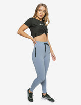 Guru Muscle Intrepid Athlete Inside Track Pant - Light Blue, view 3