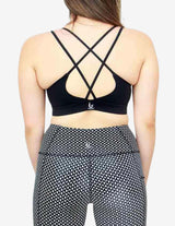 Guru Muscle Laser Cut Sports Bra - Black, view 2