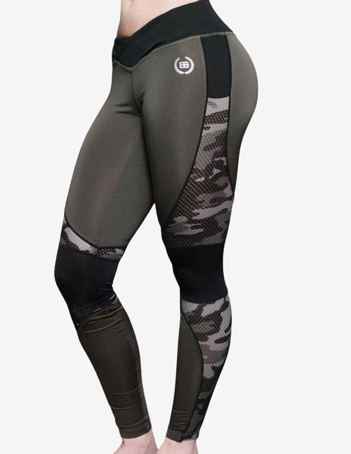 Guru Muscle Ares Camo Army Green Leggings