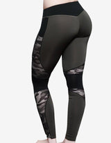 Guru Muscle Ares Camo Army Green Leggings, view 2