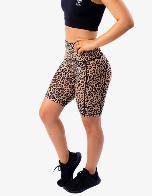 Guru Muscle Leopard Bike Shorts