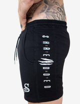 Guru Muscle LIFT SHORTS gym bodybuilding Lifting short - BLACK / WHITE, view 2