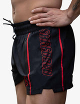 Guru Muscle Quads Lifting Shorts - Black / Red, view 2