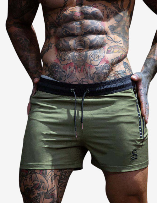 Guru Muscle Lifting Shorts - KHAKI GREEN
