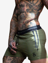 Guru Muscle Lifting Shorts - KHAKI GREEN, view 2