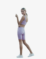 Guru Muscle Lilac Seamless Biker Shorts, view 2
