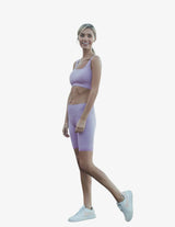Guru Muscle Lilac Seamless Biker Shorts, view 4