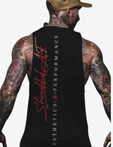 Guru Muscle Signature - Longline Muscle Tank top - Black / Red, view 2