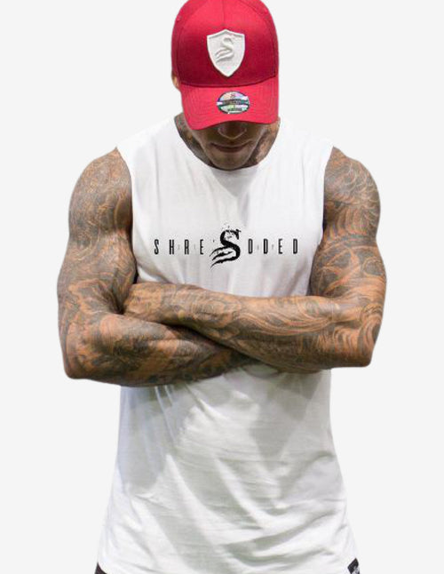 Guru Muscle Longline Muscle Tank - White