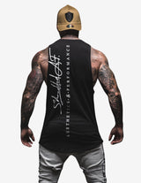 Guru Muscle Signature - Longline Muscle Tank top - Black / White, view 2