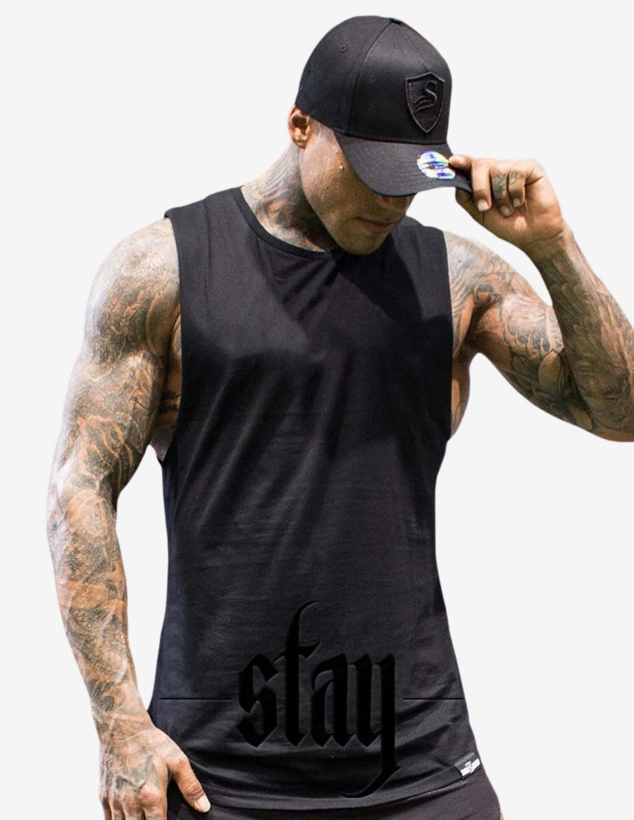 Guru Muscle Longline Tank top - Black