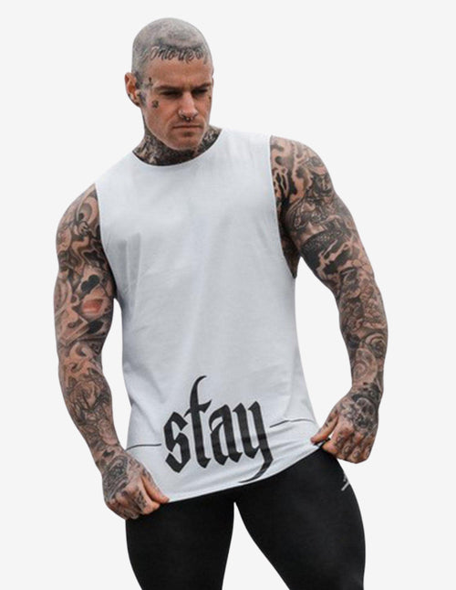 Guru Muscle Longline Tank top - White